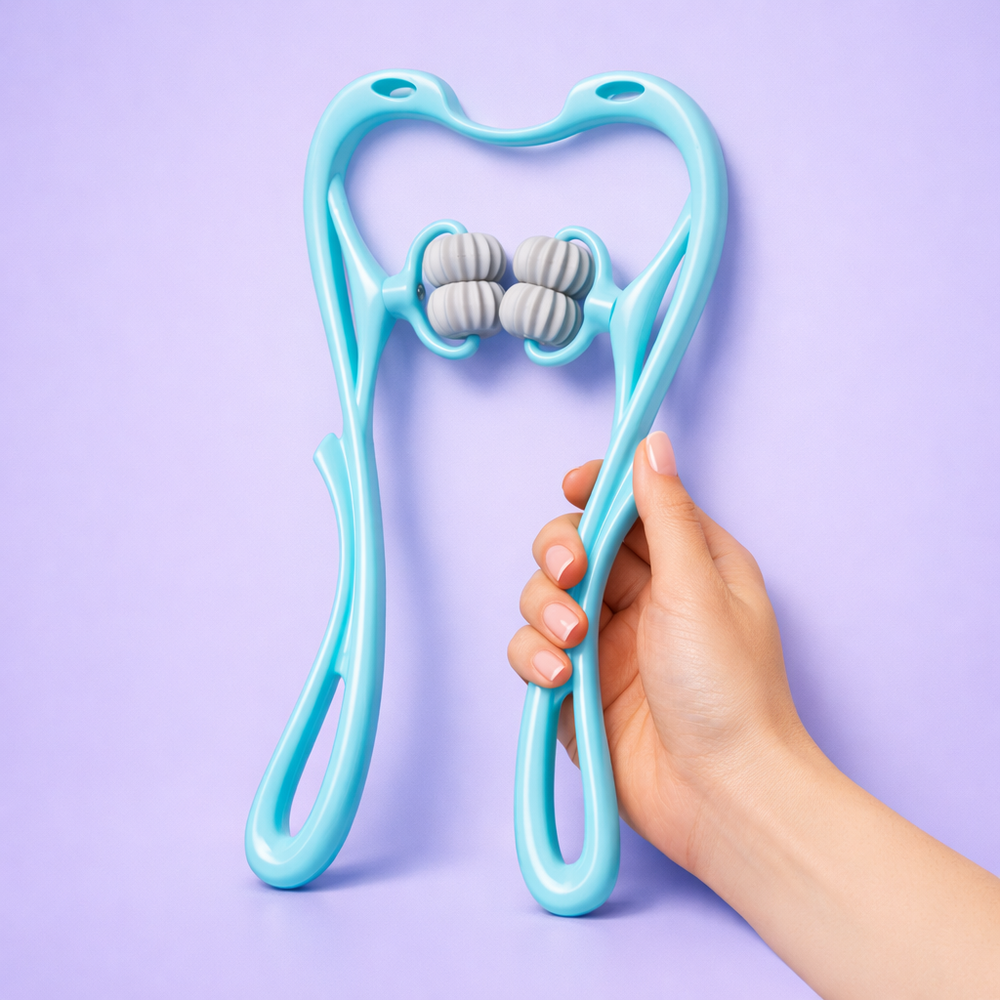 Multifunctional Manual Six-wheel Neck Massager